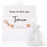 Set cadou Hestya cu breloc și card de martor pentru propunerea de a fi domnișoară de onoare &ndash; idee originală