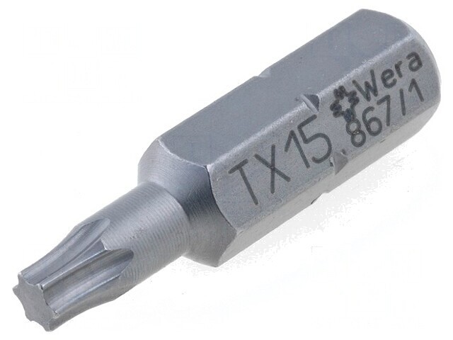 Capăt de şurubelniţă Torx TX15 25mm