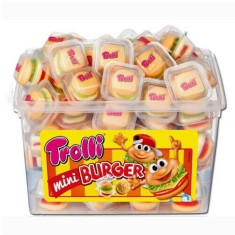 Set 60 Jeleuri de Fructe Trolli, Forma de Mini Burgeri, 600 g foto