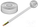 Cablu telecomunica&Aring;&pound;ii 4x28AWG litat alb 500m BQ CABLE