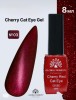 Ojă semipermanentă ochi de pisică Cherry Red Cat Eye Global Fashion, 8ml, 003