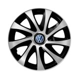 Cumpara ieftin Set 4 capace roti Drift exrta silver&amp;black R15 Compatibil Cu Volkswagen