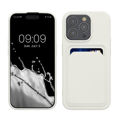 Husa Kwmobile pentru Apple iPhone 15 Pro, Alb, Silicon, KWM000020EO005C foto