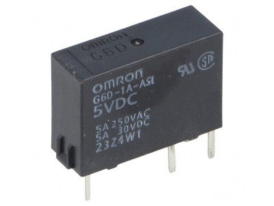 Releu electromagnetic SPST-NO 5VDC 5A foto