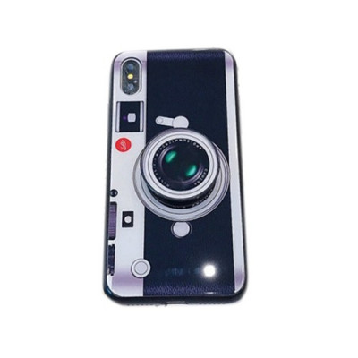 Husa SAMSUNG Galaxy J6 2018 - Fashion Camera (Gri/Negru) foto