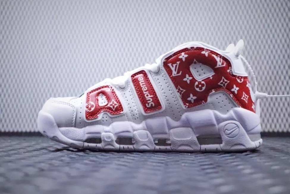 Nike Uptempo x Louis Vuitton SUPREME RED x Custom Unisex | arhiva Okazii.ro