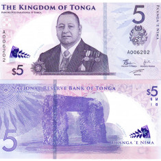 Tonga 5 Pa'anga 2023 Polimer P-51 UNC