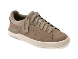 Cumpara ieftin Pantofi sport CLARKS gri, COURTLITE 2 RUN, din nabuc