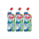 Set 3x Bref Solutie gel pentru WC, 700 ml, Power Aktiv Gel Pine