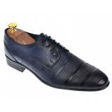 Cumpara ieftin OFERTA MARIMEA 40,43 - Pantofi barbati eleganti din piele naturala bleumarin Dyany Shoes - 745BLM