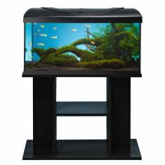 Set acvariu LED DIVERSA 54 L - plat + birou BUDGET negru foto