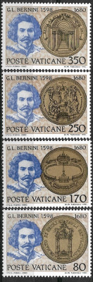 B0758 - Vatican 1980 - Bernini 4v. neuzat ,perfecta stare foto