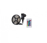 Banda LED autoadeziva RGBW, Rezistenta la apa, 3 m lungime, Multicolora, 30 Leduri, Telecomanda 24 taste Divers-Shop, Oem