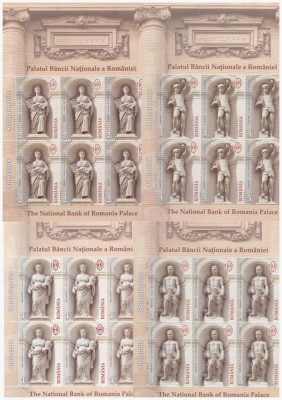 RO-0086=Romania 2013-Lp 1996b=Palatul Bancii Nationale-II-, set 4 minicoli MNH foto
