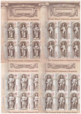 RO-0086=Romania 2013-Lp 1996b=Palatul Bancii Nationale-II-, set 4 minicoli MNH foto