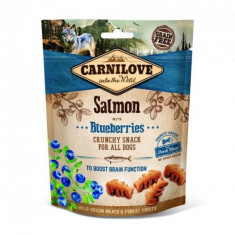 Recompense pentru caini Carnilove Dog Crunchy Somon si Afine 200 g set de 6 bucati