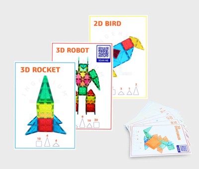 Set carduri cu provocari pentru seturile magnetice de constructie foto