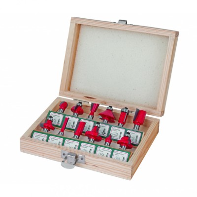 Freze profilate Router bits &amp;oslash;8mm set 12pcs HardWork ToolsRange foto