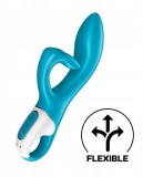 Vibrator Embrace Me 12 Moduri Vibratii USB Silicon Turcoaz 20.5 cm, Satisfyer