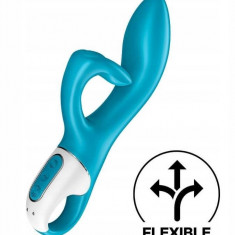 Vibrator Embrace Me 12 Moduri Vibratii USB Silicon Turcoaz 20.5 cm