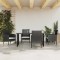 vidaXL Set mobilier de grădină, 5 piese, negru, poliratan și oțel 3203316