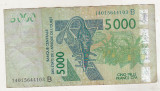 Bnk bn Benin 5000 franci CFA 2014 circulata