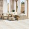 vidaXL Set de canapele pentru grădină cu pernă Bej Rattan poli 3364926
