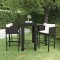 Gossi set mobilier bar de gradina cu perne, 5 piese, negru, poliratan