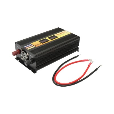 Invertor tensiune 12V-220V 1000W LCD cu USB Breckner Germany foto