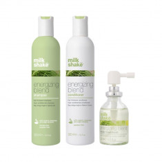 Pachet impotriva caderii parului, Milk Shake, Energizing Blend, Sampon 300ml + Conditioner 300ml + Tratament 30ml