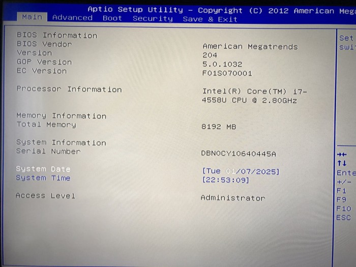 PLACA DE BAZA LAPTOP ASUS UX301 INTEL i7 4558U 2,8GHZ 8GB RAM DDR3 UX301LAA