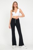 G802-1 Pantaloni fashion evazati cu talie inalta