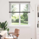 Jaluzea pentru Fereastră cu perdele Altele Manual Negru 110 x 130 cm Aluminiu
