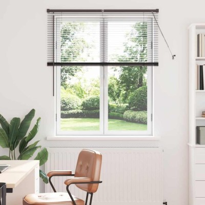 Jaluzea pentru Fereastră cu perdele Altele Manual Negru 110 x 130 cm Aluminiu foto