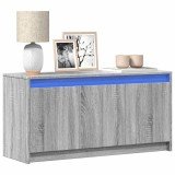 vidaXL Dulap TV cu LED, gri sonoma, 100x34x50 cm, lemn prelucrat 852213