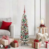 vidaXL Brad de Crăciun artificial Verde 120 cm PVC și oțel și plastic 3395004