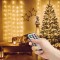 Perdea luminoasă - 100 micro-LEDuri - alb cald - 3 x 1 m - 230V - cu telecomandă