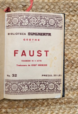 FAUST -GOETHE , TRADUCERE NADEJDE foto