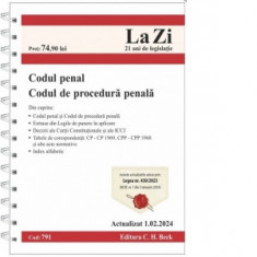 Codul penal si Codul de procedura penala. Cod 791. Actualizat la 1.02.2024 - Editura C.H. BECK