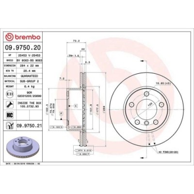 Set disc frana BMW 1 (F20) 07.11-06.19, 1 (F21) 12.11-12.19, 1 Van (F20) 03.15-06.19, 2 Cabriolet (F23) 03.14-06.21, 2 Coupe (F22 F87) 10.12-06.21, F foto