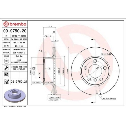 Set disc frana BMW 1 (F20) 07.11-06.19, 1 (F21) 12.11-12.19, 1 Van (F20) 03.15-06.19, 2 Cabriolet (F23) 03.14-06.21, 2 Coupe (F22 F87) 10.12-06.21, F
