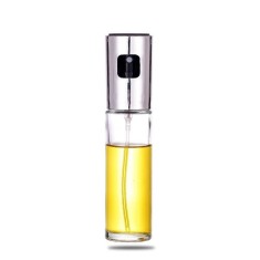 Pulverizator Ulei, Otet, Cyrax, din Sticla, 100 ml, Reincarcabil, 18.3 x 4.3 cm, Capac Lucios, Argintiu foto