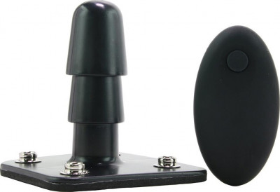 Plug Vibrator cu Telecomanda Wireless, 7 Moduri Vibratii, ABS, Negru, 7.6 cm foto