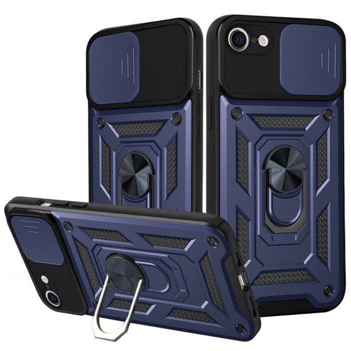 Husa iPhone 6 Plus 6s Plus protectie camera Techsuit CamShield Series, albastru