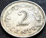 Cumpara ieftin Moneda exotica 2 CENTI - MALTA, anul 1977 * cod 39, Europa