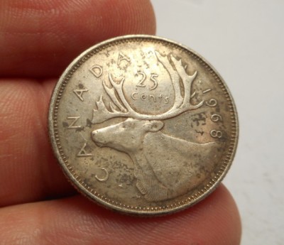 Canada 25 Cents 1968 foto