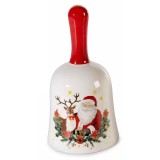 Clopotel Craciun ceramica multicolora in cutie cadou II &Oslash; 7 cm x 13,5 H