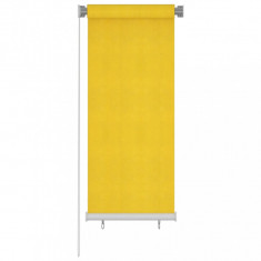 Jaluzea tip rulou de exterior, galben, 60x140 cm, HDPE