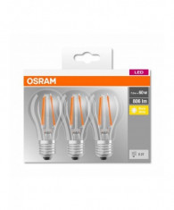 Set 3 becuri led osram e27 7w 806 lumeni lumina foto