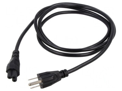 Cablu Alimentare 1,8m Negru 3x18AWG IEC C5 la NEMA 5-15 foto